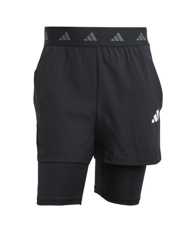 Pantalons de Fitness adidas Gym+ 2In1 Short Homme Noir