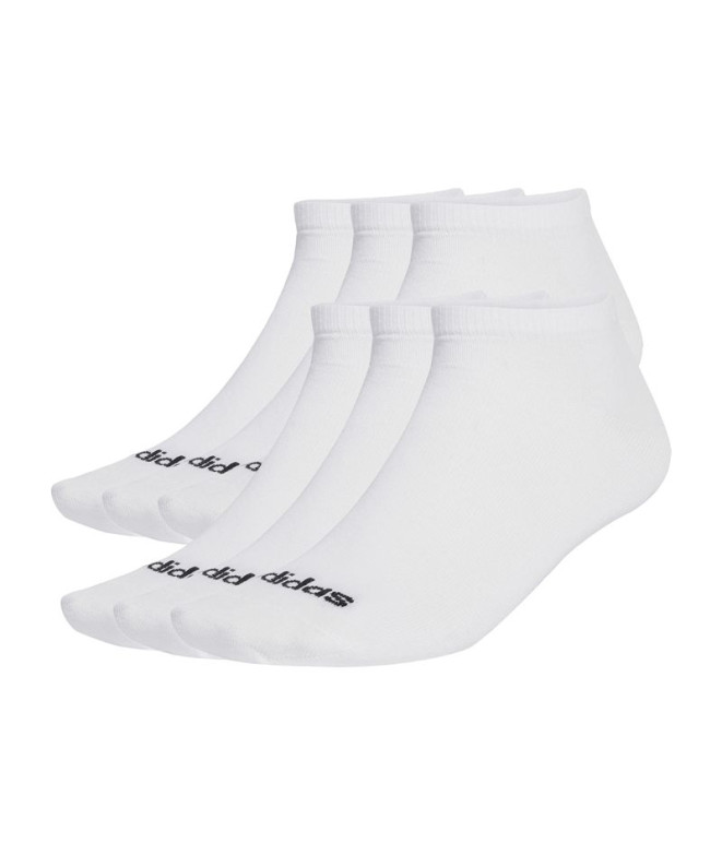 Calcetines adidas C Lin Crew 6P Infantil Blanco / Negro
