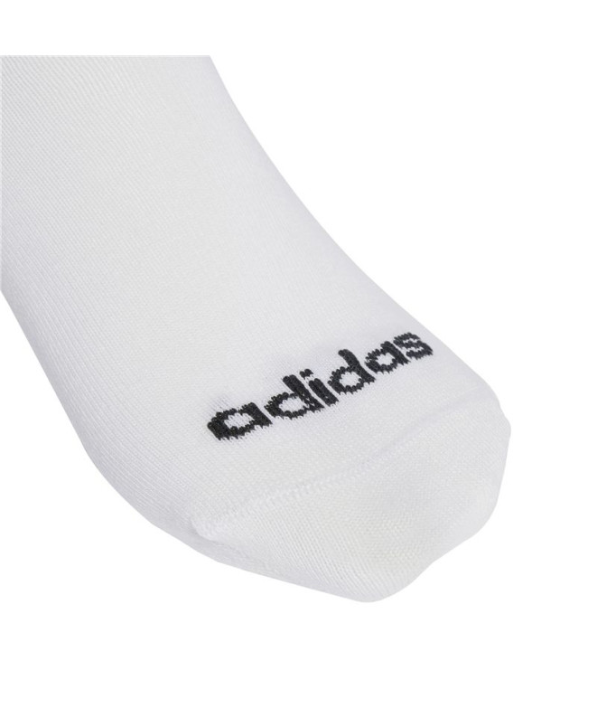 Meias adidas C Lin Crew 6P Infantil Branco / Preto