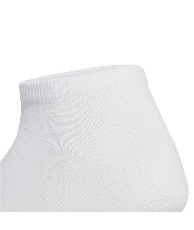 Meias adidas C Lin Crew 6P Infantil Branco / Preto