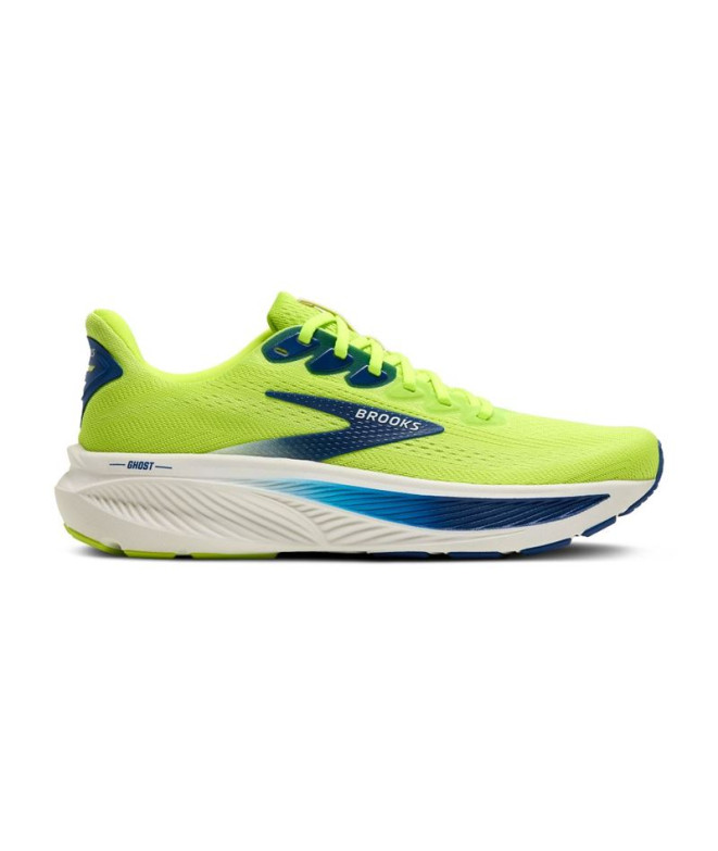 Zapatillas de Running Brooks Ghost 17 Hombre Acid Lima/Azul Marino/Blanco