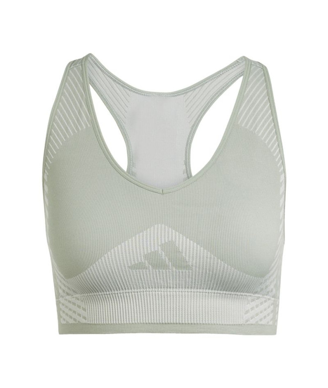 Brassiere de sport de Fitness adidas Arknt Ls Bra Femme Vert