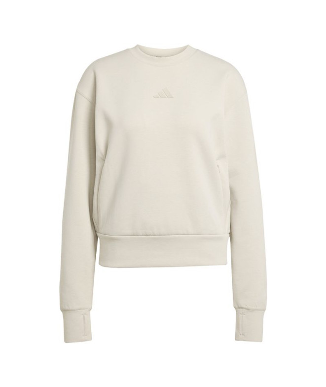 Sweat de Fitness adidas D4T Knit Crew Femme Gris