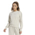 Moletom de Fitness adidas D4T Knit Crew Mulher Cinza