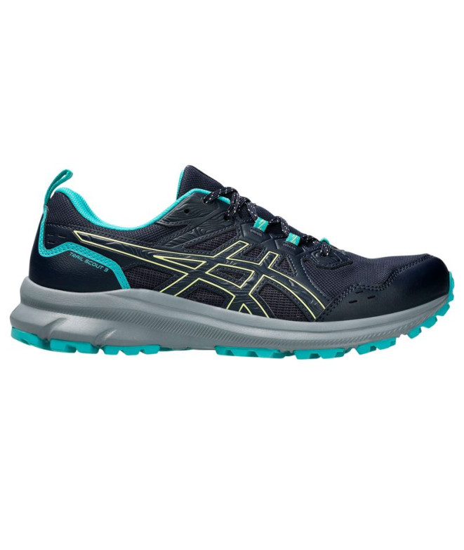 Sapatilhas ASICS Trail Scout 3 Homem Azul Escuro/Amarelo