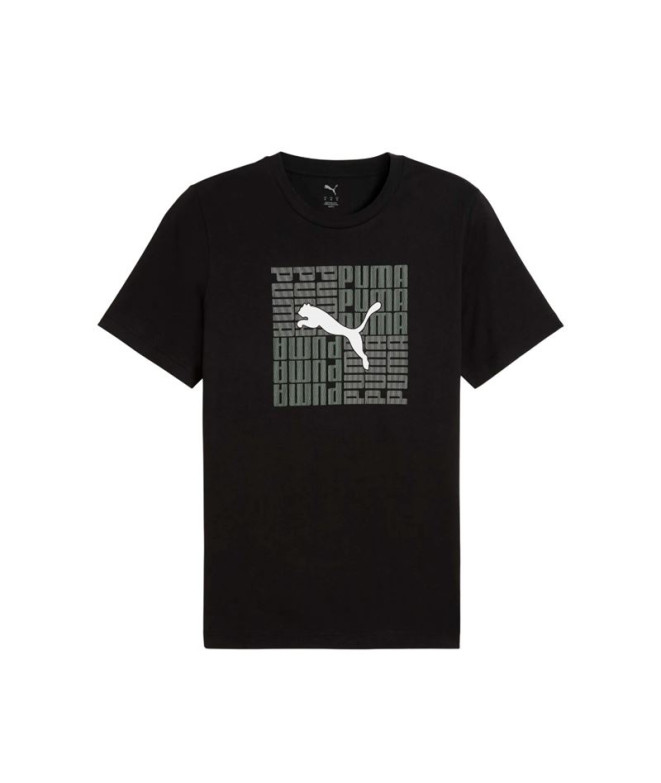 Camiseta Puma Graphic Box Negro Hombre