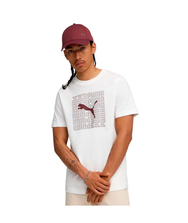 T-shirt Puma Graphic Box Blanc Homme
