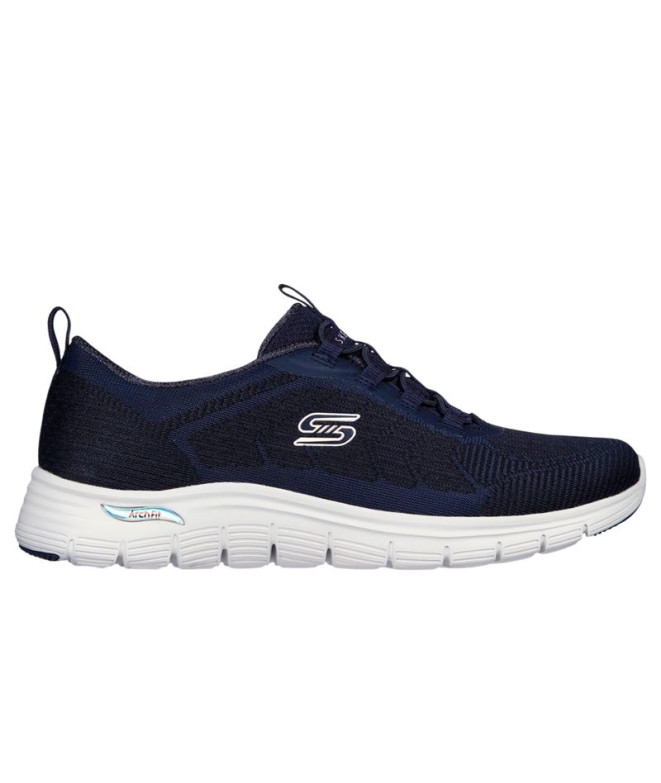 Zapatillas Skechers Arch Fit Vista - Gleaming Mujer Azul Marino