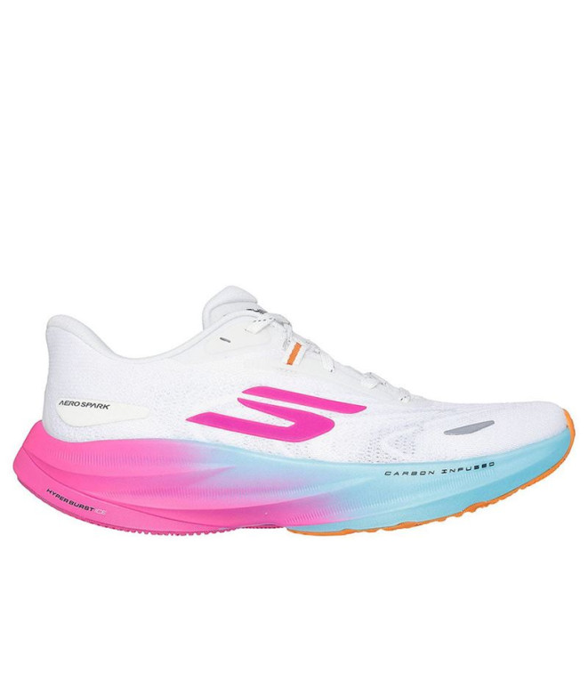 Zapatillas de Running Skechers Skx Aero Spark Mujer Blanco /Rosa