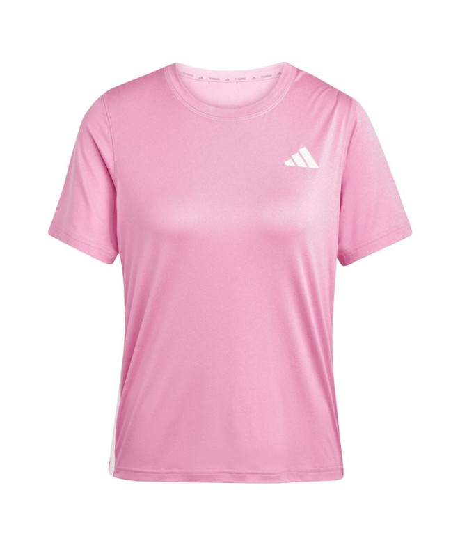 Camiseta de Fitness adidas We 3Bandas Crew Mujer Rosa