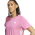 Camiseta de Fitness adidas We 3Bandas Crew Mujer Rosa