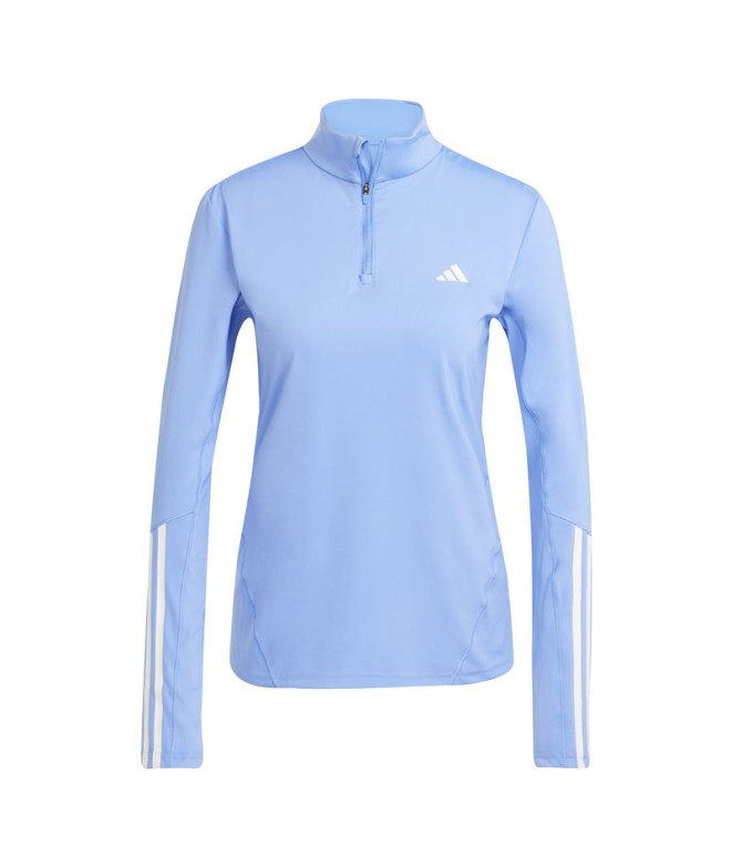 Moletom de Fitness adidas Hyglm 1/4Zip Mulher Azul
