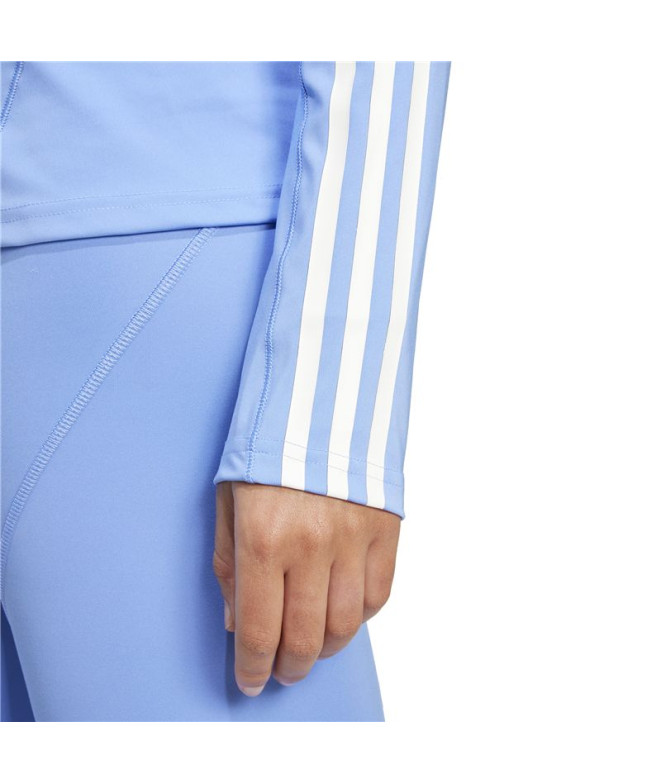 Moletom de Fitness adidas Hyglm 1/4Zip Mulher Azul