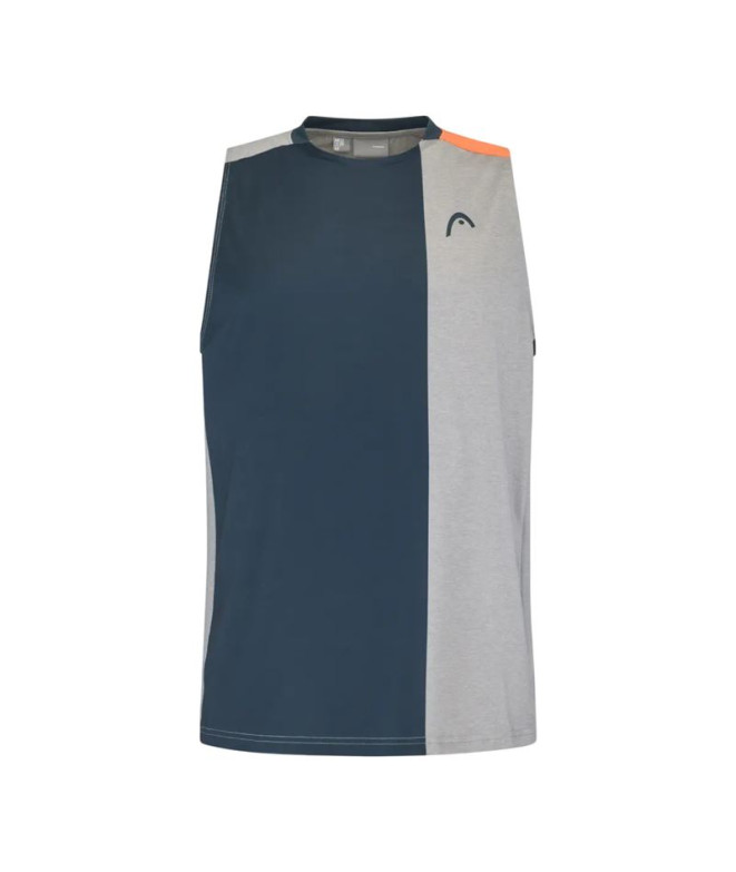 Camiseta de Pádel Head Padel Tank Top Homem cinza/laranja