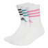 Meias adidas 3 Bandas C Spw Crw 3P Infantil Branco / Azcepu / Rosluc / Preto