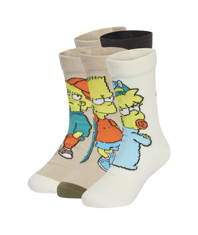 Meias adidas Simp 5Pp So Infantil Bege