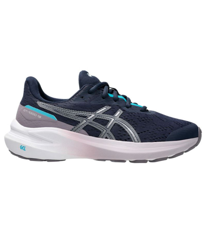 Chaussures de running ASICS Gt-1000 13 Gs Enfant Bleu Foncé/Violet