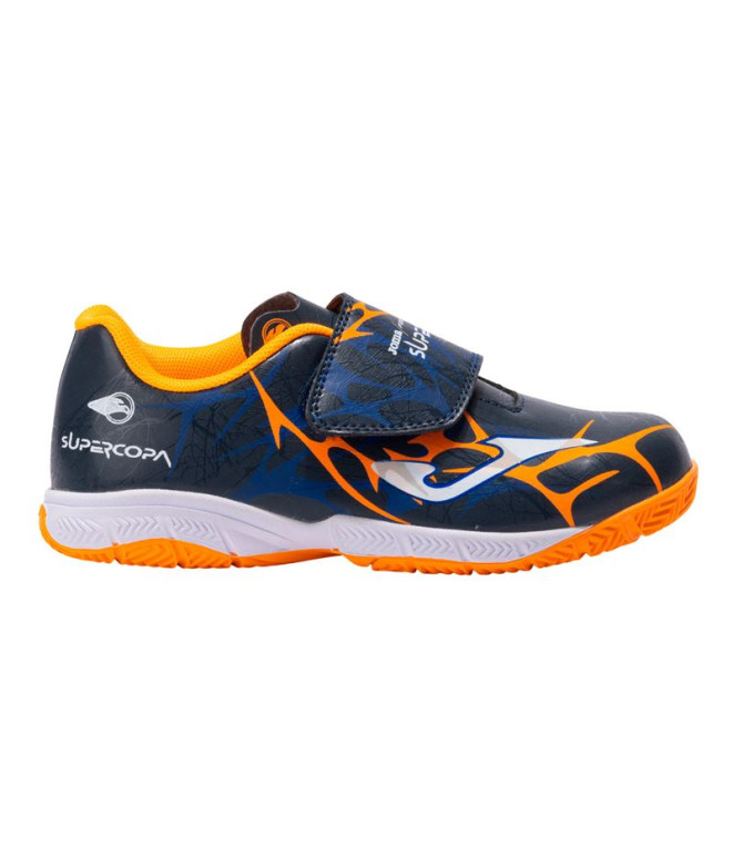 Sapatilhas de futsal Joma Super Copa 2503 Marinho Laranja Infantil