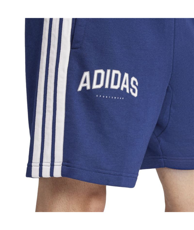 Calça adidas 3Bandas Sho Homem Azul Escuro