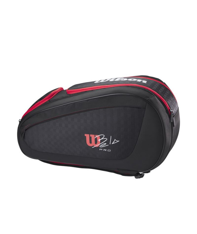 Saco de raquetes Wilson Bela V3 Preto/Vermelho