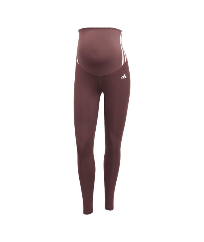 Collants de Fitness adidas Opt Ess Mat 1/1 Femme Rubaur/Blanco