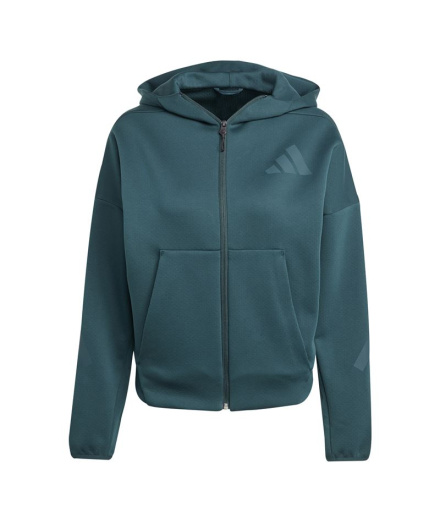 Sweat adidas Z.N.E. Fz Femme Blanc