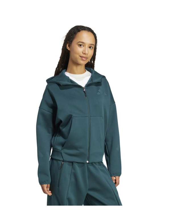 Moletom adidas Z.N.E. Fz Mulher Branco