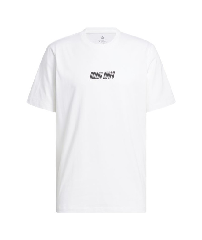 Camiseta de Basquetebol adidas Hd Novelty 1 Homem Branco / Preto