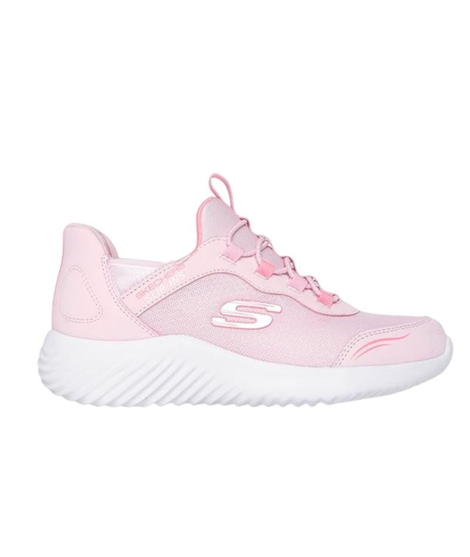 Zapatillas Skechers Slip Ins Bounder - Simple Cut Niña Rosa