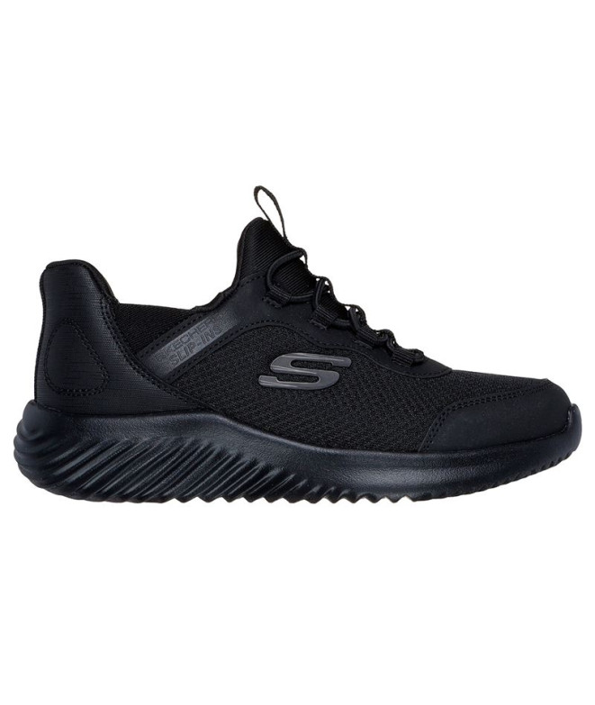 Zapatillas Skechers Slip-Ins Bounder - Brisk-Burst Negro Knit Niño
