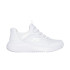 Chaussures Skechers Bounder - Brisk-Burst Blanc Tricot Maille/ Argent Enfant