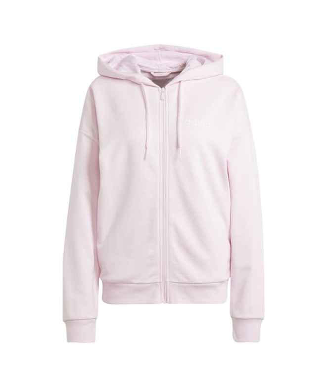 Sudadera adidas Lin French Terry Fz Hd Mujer Rosa
