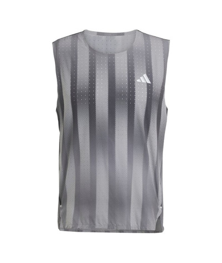 Camiseta de Running adidas Adizero P Sgl Hombre Gris