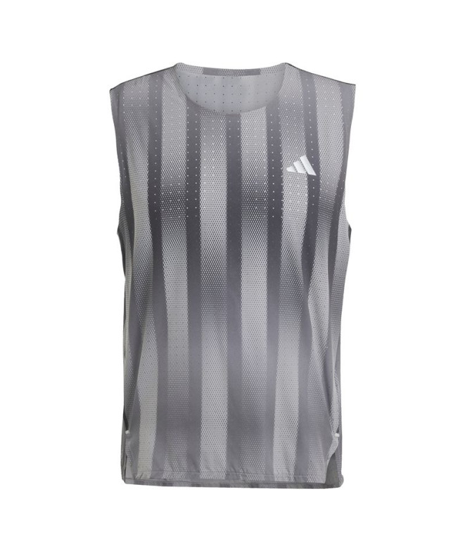 Camiseta de Running adidas Adizero P Sgl Hombre Gris