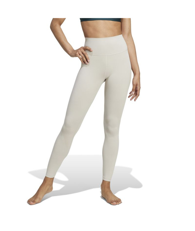 Malhas de Fitness adidas All Me 7/8 L Mulher Bege