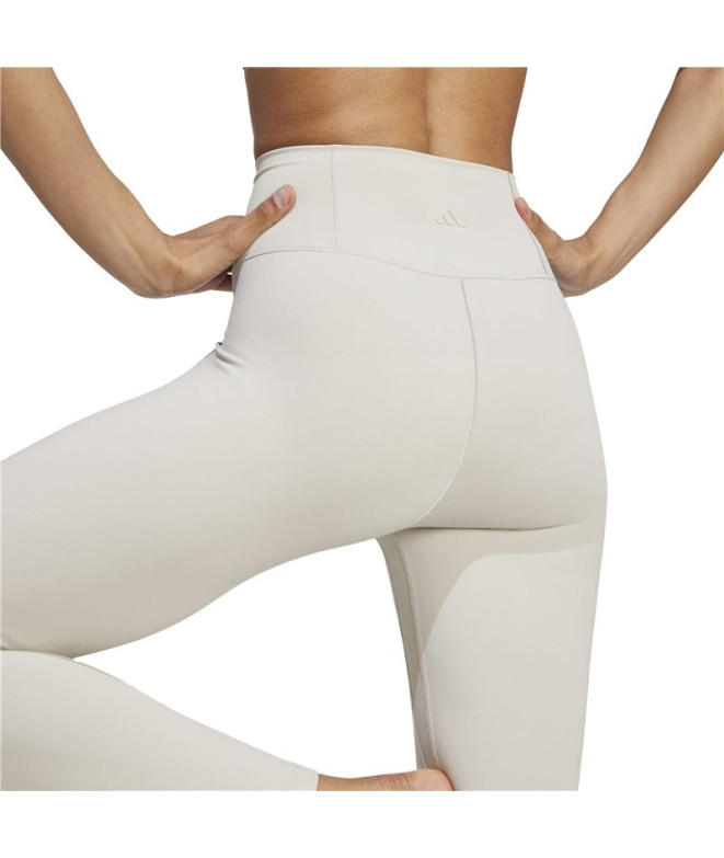 Malhas de Fitness adidas All Me 7/8 L Mulher Bege