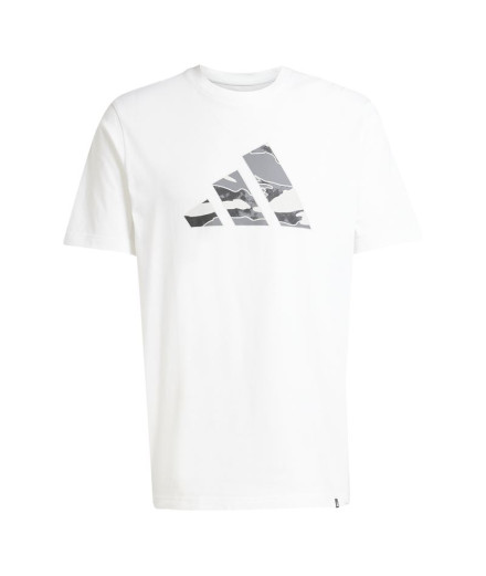 Camiseta adidas Camo Logo Hombre Blanco