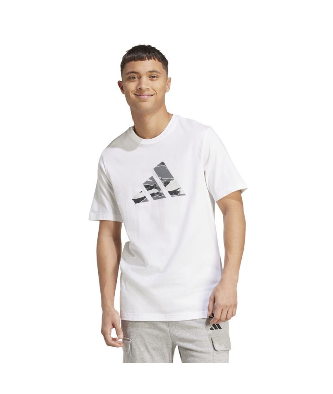 Camiseta adidas Camo Logo Hombre Blanco