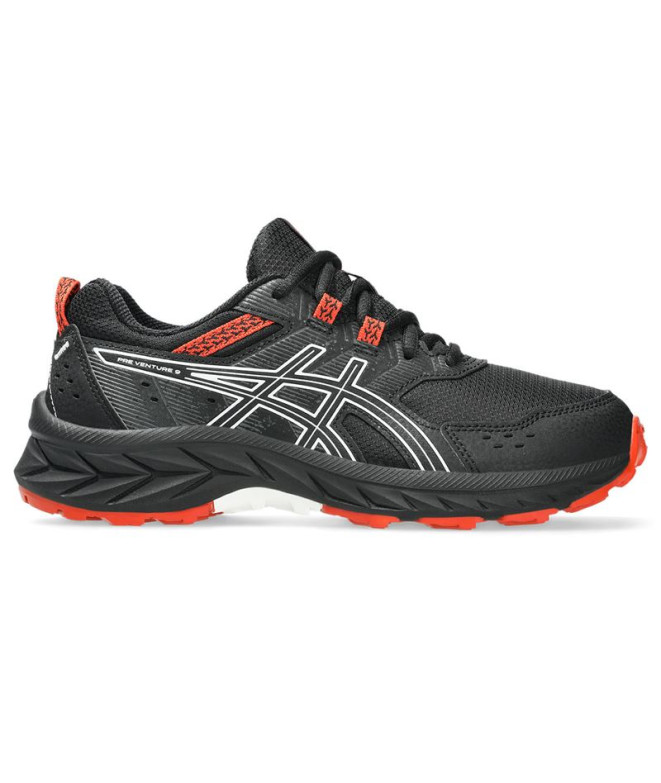 Sapatilhas de Trail ASICS Pre Venture 9 Gs Infantil Preto/Branco