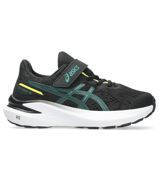 Sapatilhas de Running ASICS Gt-1000 13 Ps Infantil Preto/Verde