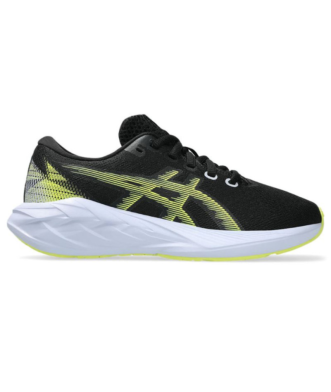 Sapatilhas de Running ASICS Novablast 5 Gs Infantil Preto/Citrino