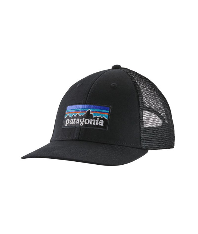 Boné Patagonia P-6 Logo Lopro Trucker Preto