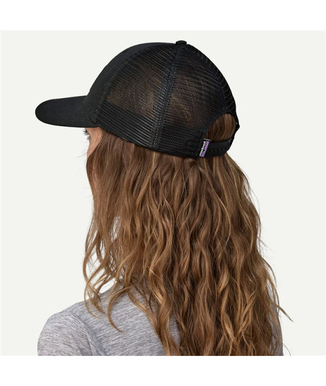 Boné Patagonia P-6 Logo Lopro Trucker Preto