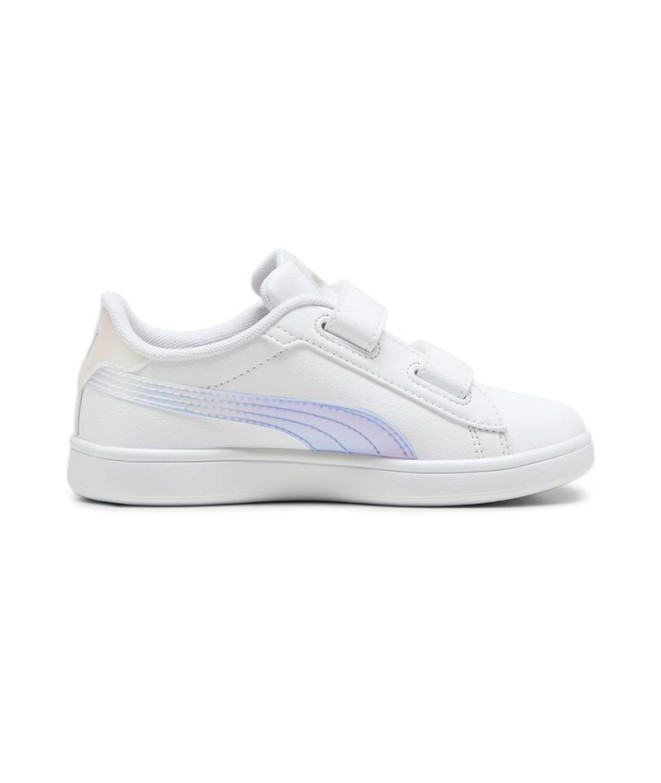 Chaussures Puma Smash 3.0 Holo, Blanc Mau, Enfant