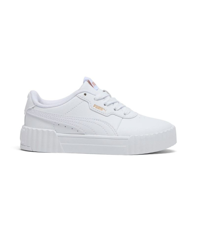 Sapatilhas Puma Carina 3.0 Ps, Branco Dourado, Menina