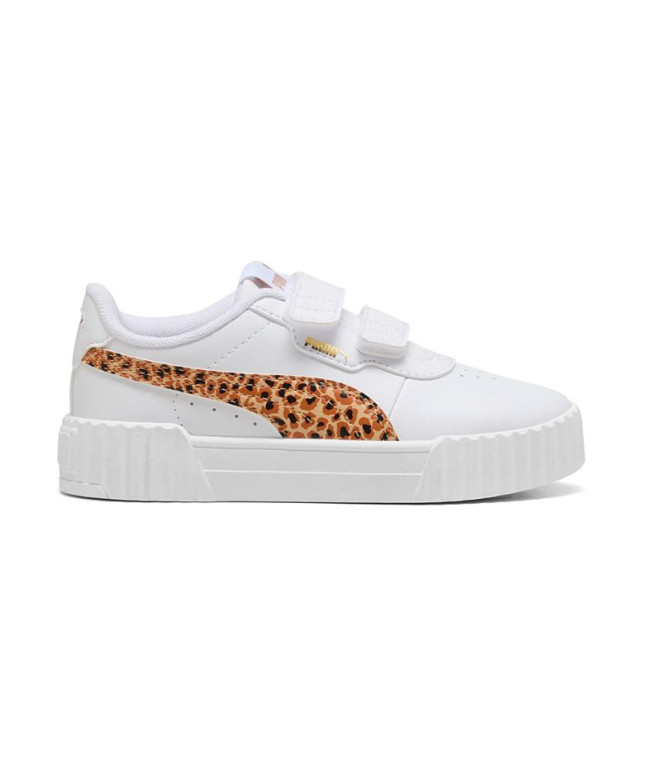 Sapatilhas Puma Carina 3.0 Animal V, Branco Lig, Menina