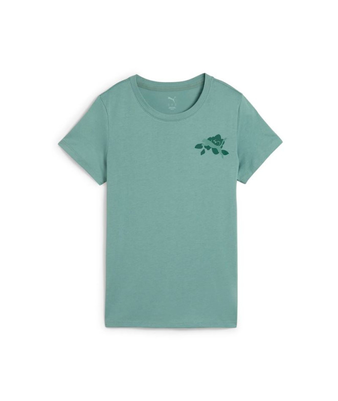 Camiseta De Fitness Puma Graphics Train Conce,Green Moon, Mujer