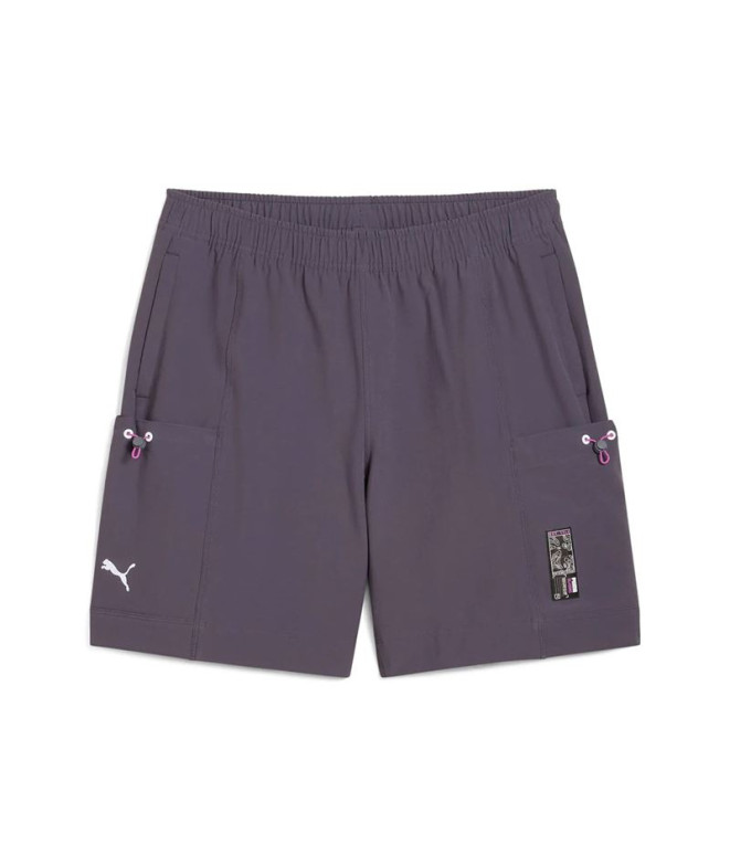 Pantalón De Running Puma M Seasons 7" Trail Galactic Gray Hombre
