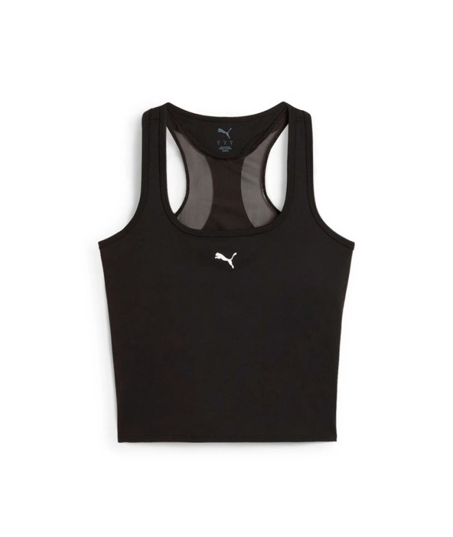 Camiseta de Fitness Puma W Cloudspun Mesh 2In, Black, Mujer