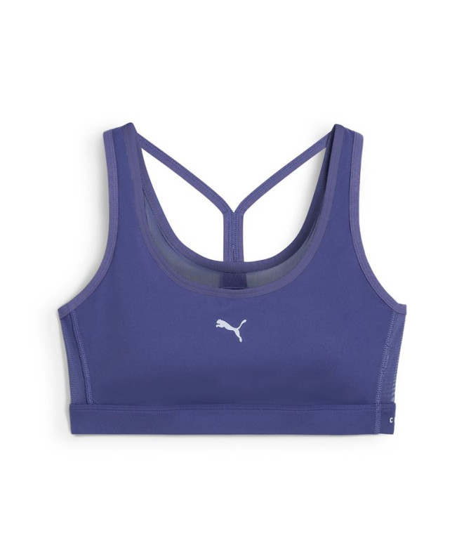 Sujetador deportivo de Fitness Puma 4Keeps Cloudspun Bra,Blue Crystal, Mujer